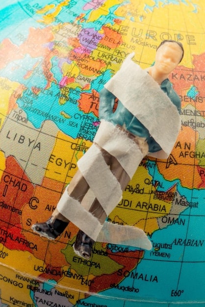 A world map highlighting countries that are currently under US sanctions, illustrating the global reach and impact of these measures. Highlighted countries should be easily visible.