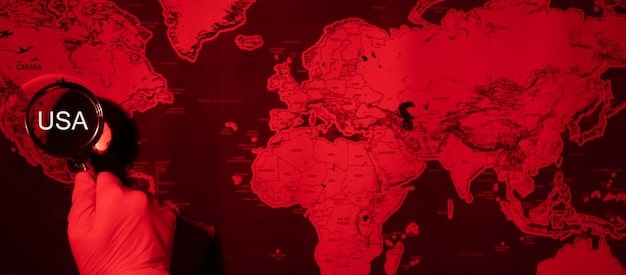 A world map highlighting the countries where the US has active counterterrorism partnerships and operations. The map uses different shades to indicate the level of engagement and the types of activities conducted.