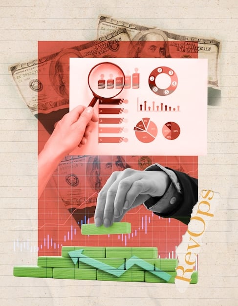 A collage showing different metrics commonly used to evaluate stock valuation (P/E, P/S, PEG ratio, etc.) represented by charts and numbers. The image illustrates the idea of analyzing various data points to assess whether a stock is overvalued.