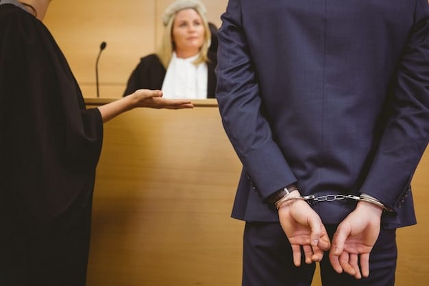 A courtroom scene depicting a judge handing down a ruling related to a data privacy case. The scene conveys the seriousness of data privacy violations and the potential legal and financial repercussions.