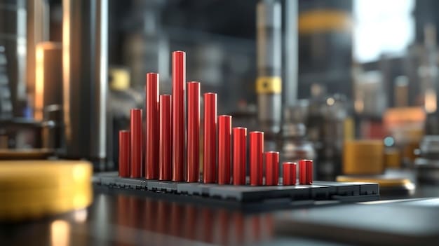 A graph showing a downward trend in corporate investment or R&D spending, with a red line indicating a proposed tax increase, against a backdrop of a factory or a lab.